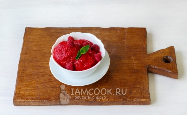 Готовый малиновый сорбет