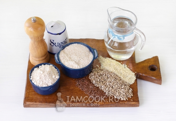 Ингредиенты для норвежских зерновых хлебцев