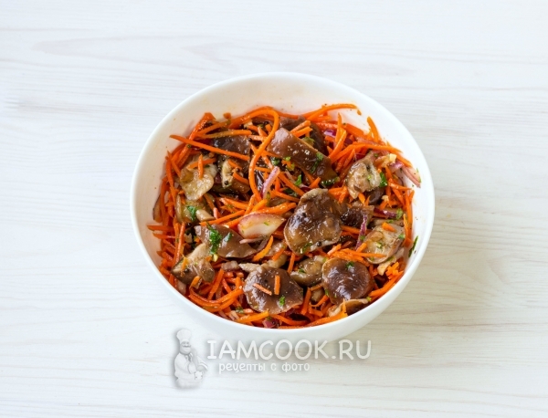 Готовые грибы по-корейски