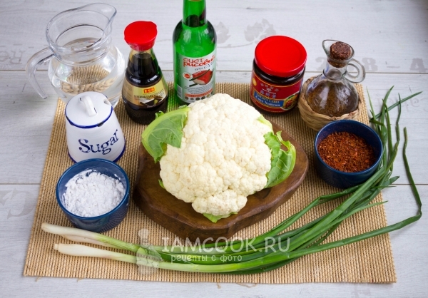 Ингредиенты для цветной капусты генерала Цо