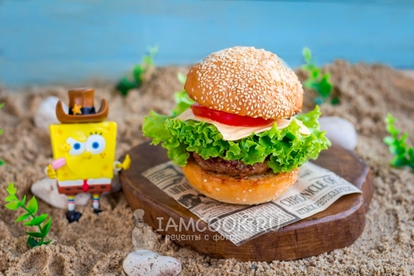 Крабсбургер по рецепту Губки Боба