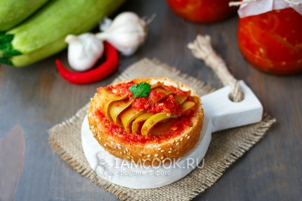 Рецепт «Тещиного языка» из кабачков на зиму