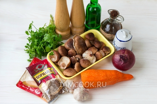 Ингредиенты для грибов по-корейски
