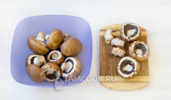 Удалить у грибов ножки