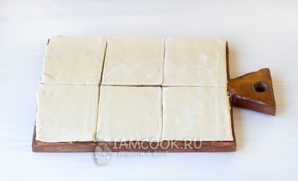 Порезать тесто на квадратики