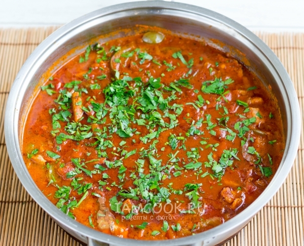 Положить зелень