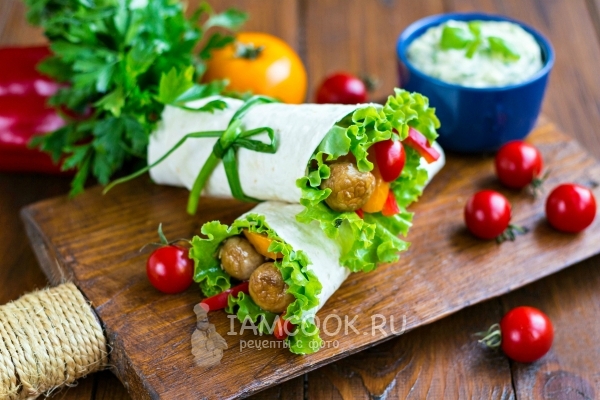 Фото вегетарианской шаурмы