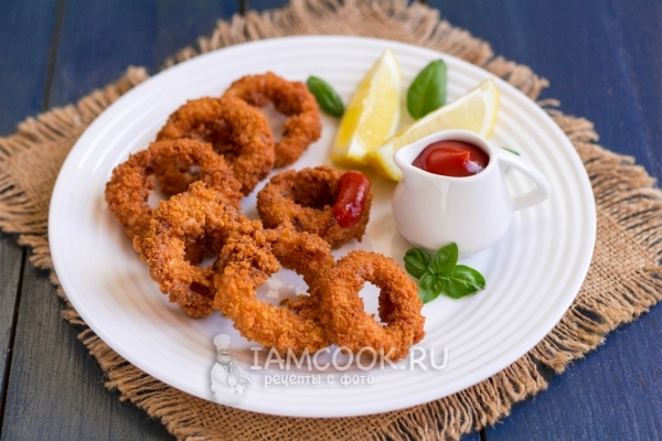 Готовые луковые кольца в кляре