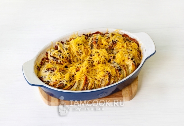 Тыква, запеченная с картошкой в духовке