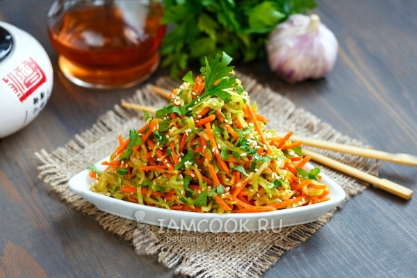 Фото кабачков по-корейски быстрого приготовления