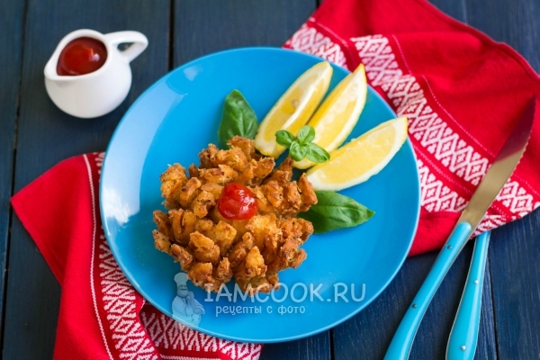 Рецепт лукового цветка в кляре