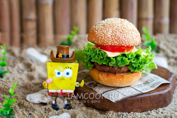 Рецепт крабсбургера по рецепту Губки Боба