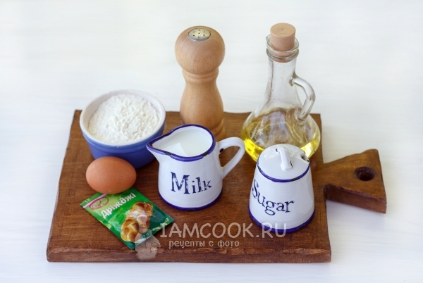 Ингредиенты для быстрого теста для жареных пирожков