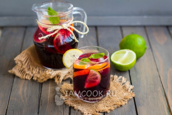 Готовый безалкогольный сангрии в домашних условиях