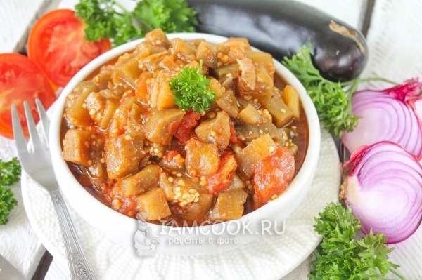 Фото жареной баклажанной икры