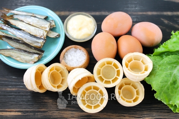 Ингредиенты для мини-закуски «Рыбки в пруду»