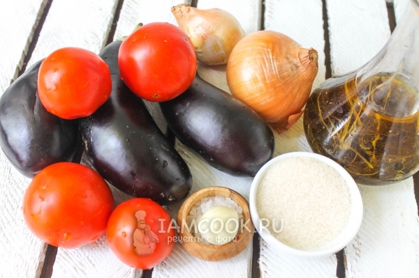 Ингредиенты для жареной баклажанной икры
