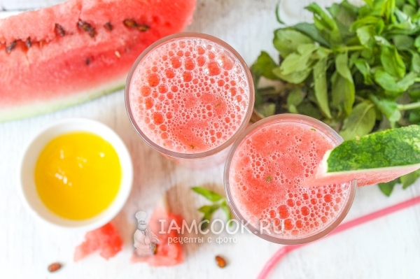 Рецепт арбузного фреша в блендере