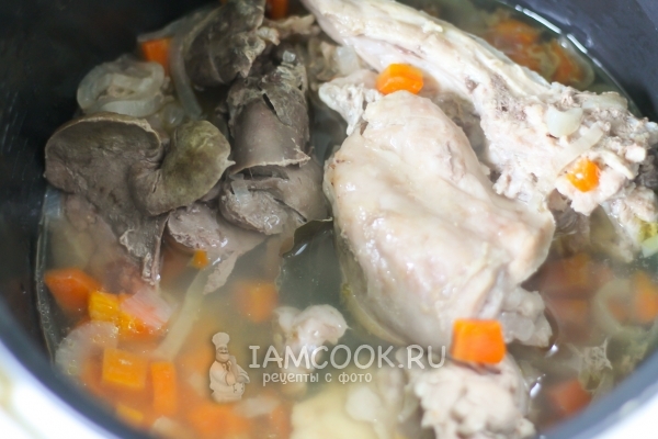 Положить мясо