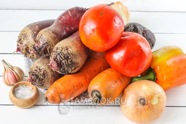 Ингредиенты для заправки для борща на зиму как в магазине