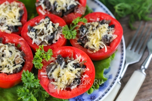 Фото помидоров, фаршированных грибами
