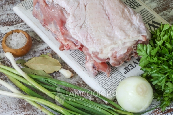 Ингредиенты для бульона из индейки