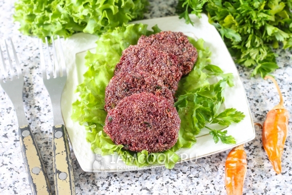 Рецепт постных свекольных котлет