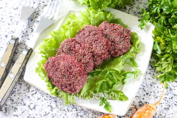 Фото постных свекольных котлет