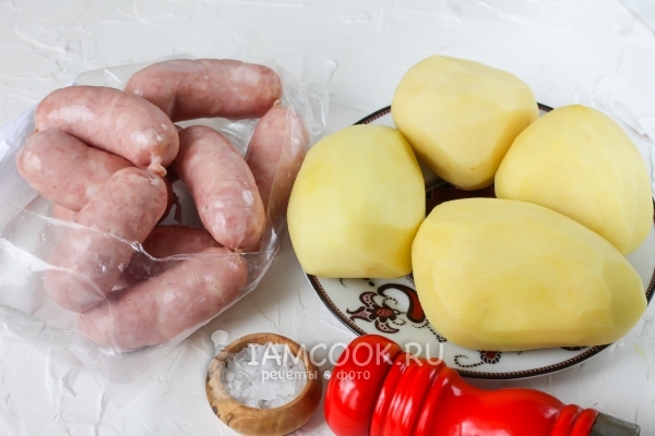 Ингредиенты для купат с картошкой в духовке