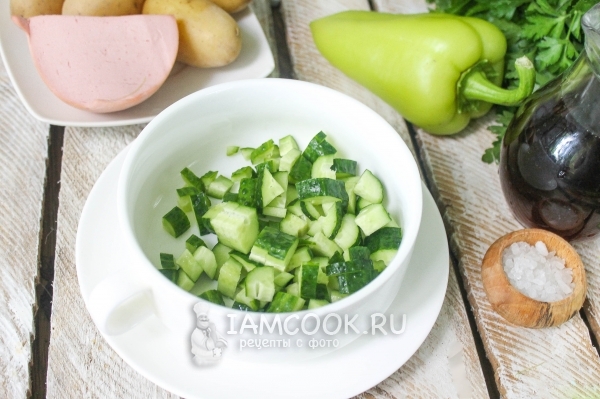 Порезать огурцы