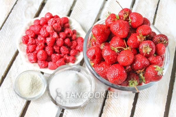 Ингредиенты для конфитюра из клубники