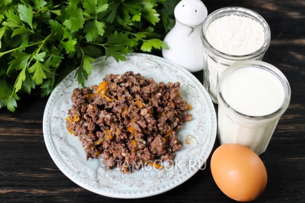 Ингредиенты для вареников с ливером