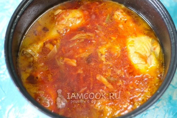 Рецепт борща с курицей в мультиварке