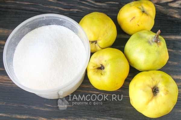 Ингредиенты для компота из айвы на зиму
