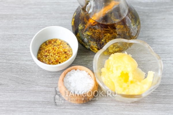 Ингредиенты для медово-горчичного соуса