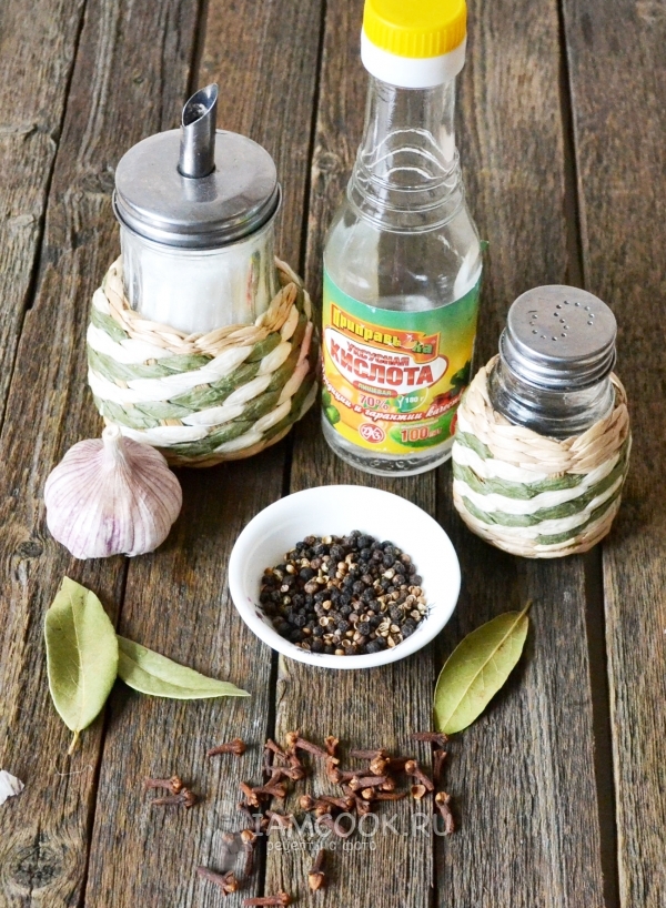 Ингредиенты для маринада свинушек