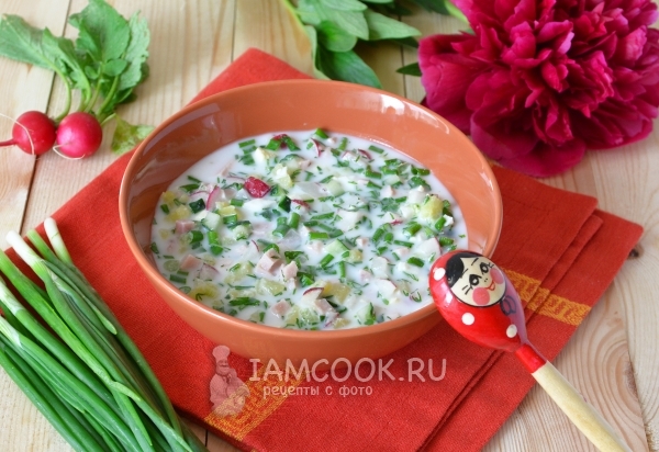 Рецепт окрошки на айране