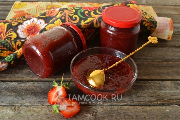 Фото джема 5-минутки из клубники