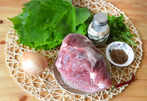 Ингредиенты для долмы со свининой без рисам