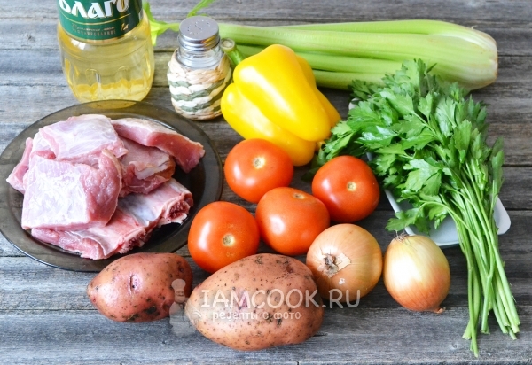 Ингредиенты для хашламы по-чувашски