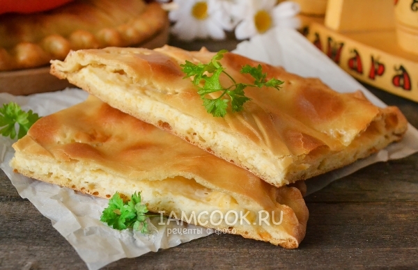 Фото пирога с сыром из дрожжевого теста