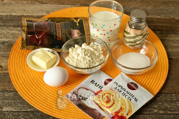 Ингредиенты для шоколадного кекса в микроволновке за 3 минуты