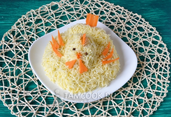 Сделать из моркови хвостик и крылышки