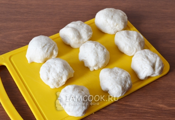 Разделить тесто на части