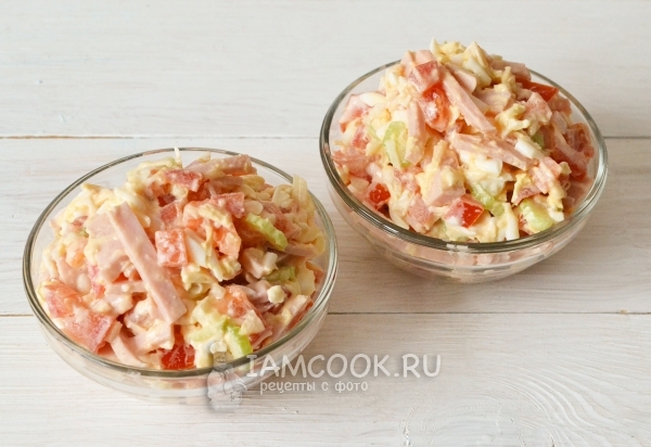 Рецепт салата «Елена» с ветчиной