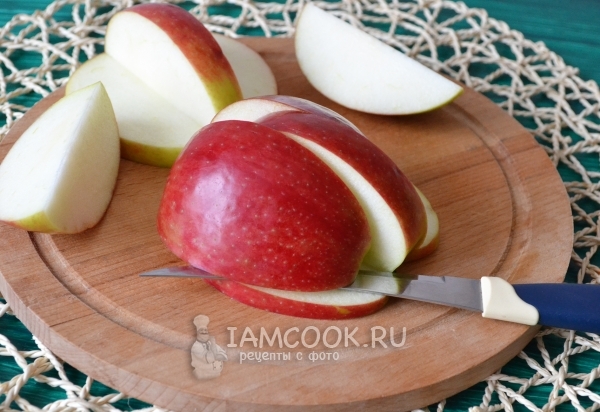 Срезать треугольник яблока