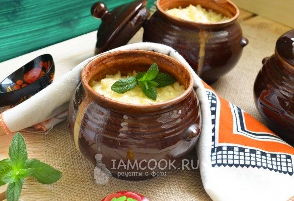 Фото рисовой каши в горшочке в духовке