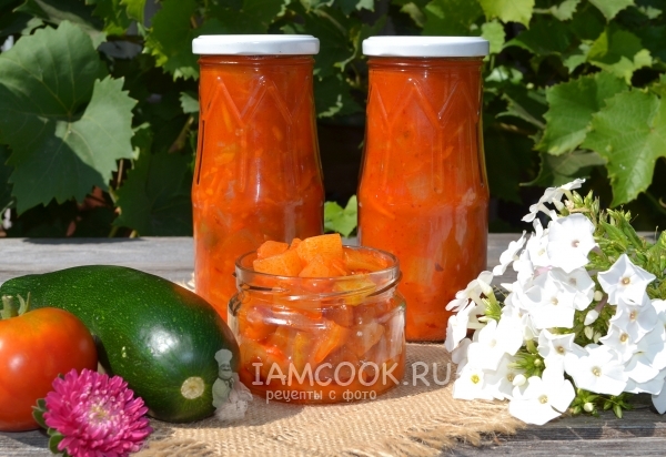 Фото лечо из кабачков с томатной пастой на зиму