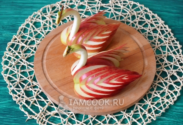 Рецепт лебедя из яблока