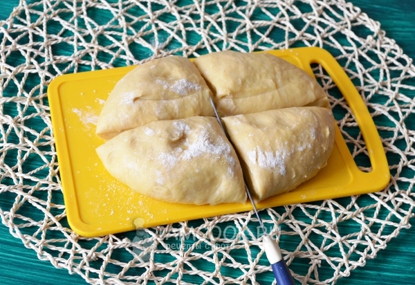 Разделить тесто на части